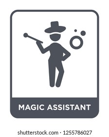 magic assistant icon vector on white background, magic assistant trendy filled icons from Magic collection, magic assistant simple element illustration