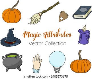 Magic attributes vector clip art 