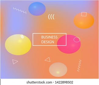 Magic backdrop from blurry patterns. EPS. Vector illustration presentation. Graceful splash and spreading spot. Orange magic backdrop for use on modern electronic devices.