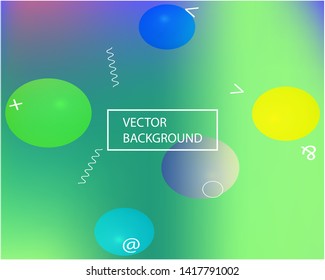 Magic backdrop from blurry patterns. Juicy splash and spreading spot. EPS. Vector illustration layout. Green magic backdrop for use on modern electronic devices.