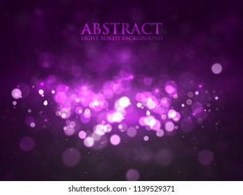 Magic background with bokeh and stars. Vector