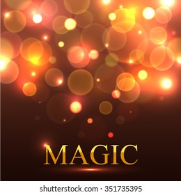 Magic background with bokeh. Vector EPS 10.