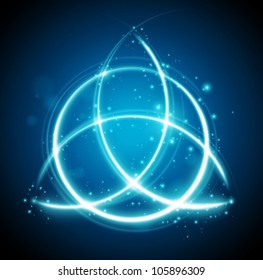 magic background celtic knot shape sign - vector