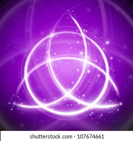 magic background celtic knot shape sign - vector