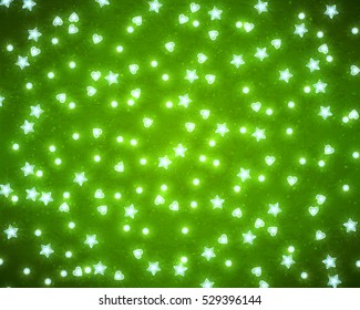 Magic background with christmas lights, vector illustration
