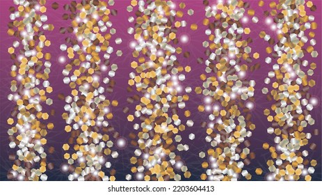Magic Background with Confetti of Glitter Particles. Sparkle Lights Texture. Birthday pattern. Light Spots. Star Dust. Explosion of Confetti. Design for Sale.