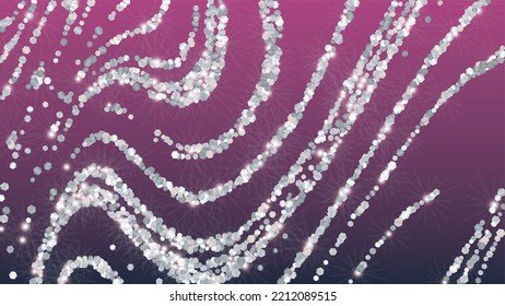 Magic Background with Confetti of Glitter Particles. Sparkle Lights Texture. Christmas pattern. Light Spots. Star Dust. Explosion of Confetti. Design for Card.