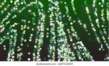 Magic Background with Confetti of Glitter Particles. Sparkle Lights Texture. Anniversary pattern. Light Spots. Star Dust. Explosion of Confetti. Design for Banner.