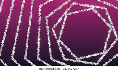 Magic Background with Confetti of Glitter Particles. Sparkle Lights Texture. Birthday pattern. Light Spots. Star Dust. Explosion of Confetti. Design for Poster.