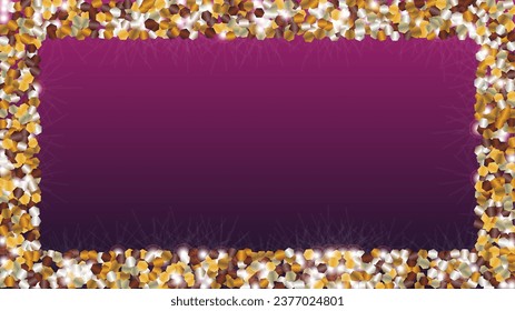 Fondo mágico con confetti de partículas brillantes. Sparkle Luces Textura. Patrón de vacaciones. Puntos de luz. Star Dust. Explosión de Confetti. Diseño de plantilla.