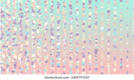 Magic Background with Confetti of Glitter Particles. St. Valentine Day. Birthday pattern. Light Spots. Explosion of Confetti. Glitter Vector Illustration. Design for Template.