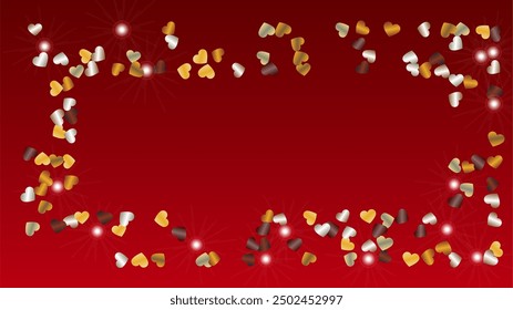 Magic Background with Confetti of Glitter Particles. St. Valentine Day. Celebration pattern. Light Spots. Explosion of Confetti. Glitter Vector Illustration. Design for Sale.