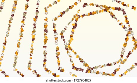Magic Background with Confetti of Hearts Glitter Particles. St. Valentine Day. Holiday pattern. Light Spots. Explosion of Confetti. Glitter Vector Illustration. Design for Poster.