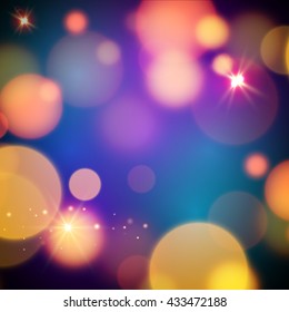 Magic background design. Vector magic lights background.