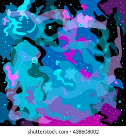 Magic background outer space. Vector galaxy illustration.