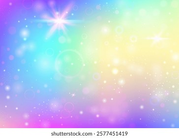 Magic Background. Purple Kawaii Pattern. Unicorn Gradient. Iridescent Colorful Effect. Pink Abstract Hologram. Lilac Pastel Invitation. Rainbow Backdrop. Dream Magic Background.