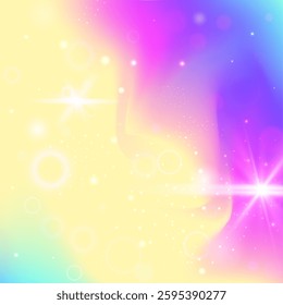 Magic Background. Purple Princess Invitation. Girl Gradient. Fairytale Cosmic Mesh. Pink Universe Pattern. Blue Magical Hologram. Rainbow Texture. Cute Magic Background.
