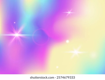 Magic Background. Purple Rainbow Gradient. Princess Hologram. Holographic Galaxy Mesh. Pink Magical Pattern. Blue Abstract Invitation. Girl Texture. Candy Magic Background.