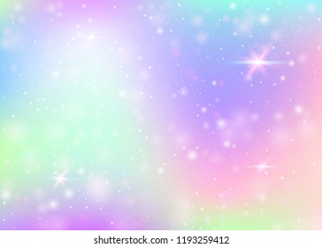 Hologram Background Rainbow Mesh Mystical Universe Stock Vector ...