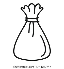 Magic bag icon. Outline magic bag vector icon for web design isolated on white background