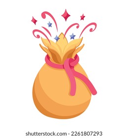 Magic bag icon vector in 2d style 