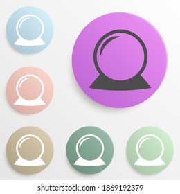 conjunto de colores de la insignia de bola mágica. Glifo simple, vector plano de iconos web para ui y ux, sitio web o aplicación móvil