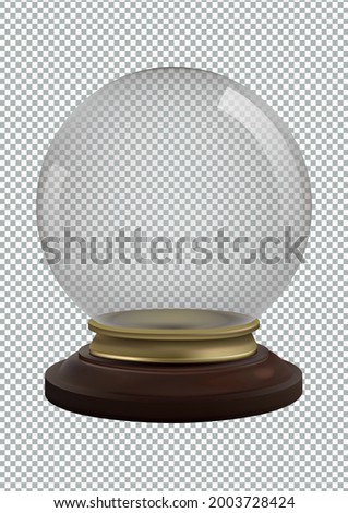 Magic ball, clairvoyant sphere, isolated realistic vector drawing.