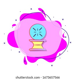 Icono de codo líquido de color bola mágica. Simple vector de color de iconos de circo para ui y ux, sitio web o aplicación móvil