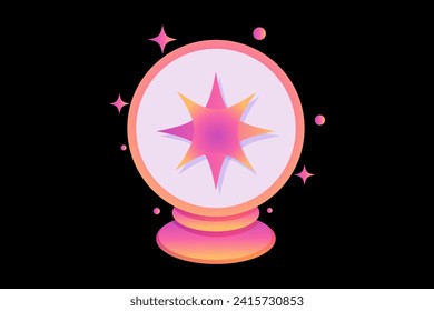 Magic Ball Fortune Sticker Design