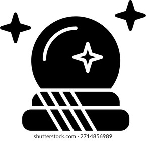 Magic Ball Glyph Style Icon Design