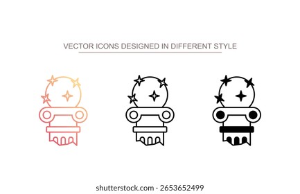 Magic Ball icon design with white background stock illustration
