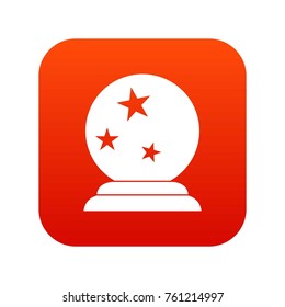 Magic ball icon digital red for any design isolated on white vector illustration