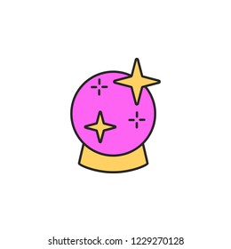 Magic ball icon. Element of magic icon for mobile concept and web apps. Color Magic ball icon can be used for web and mobile
