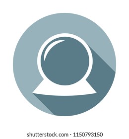 magic ball icon in Flat long shadow. One of web collection icon can be used for UI/UX