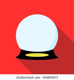 Magic ball icon in flat style