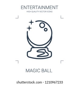 magic ball icon. high quality line magic ball icon on white background. from entertainment collection flat trendy vector magic ball symbol. use for web and mobile