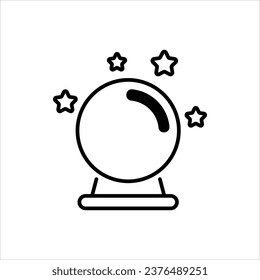 Icono de bola mágica aislamiento de fondo blanco ilustración de material vectorial