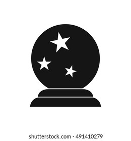 Magic ball icon in simple style on a white background vector illustration