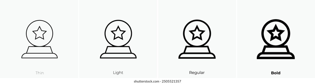 magic ball icon. Thin, Light Regular And Bold style design isolated on white background