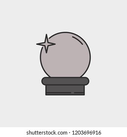 Magic ball icon vector outline colored icon