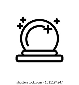 magic ball line icon sign.magic ball symbol, logo illustration. Different style icons set. Pixel perfect vector graphics - Vector