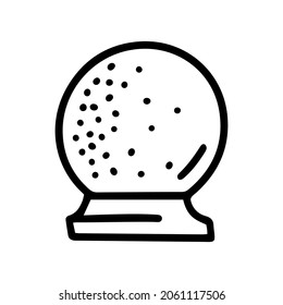 magic ball line vector doodle simple icon