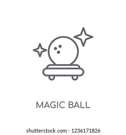 Magic ball linear icon. Modern outline Magic ball logo concept on white background from Circus collection. Suitable for use on web apps, mobile apps and print media.