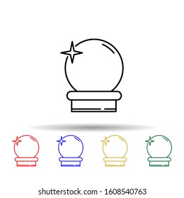 magic ball multi color style icon. simple thin line, outline vector of halloween icons for ui and ux, website or mobile application