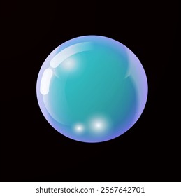 Magic ball on black background vector