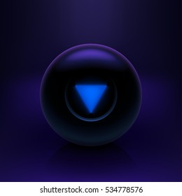 magic ball on dark