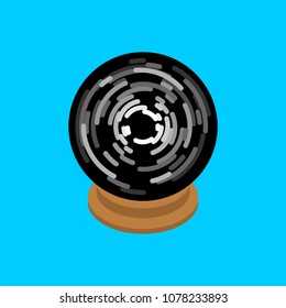 Magic ball of predictions isolated. Clairvoyant Accessory