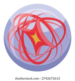 Magic ball is showing the future with a glowing star inside predicting destiny