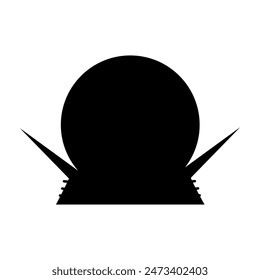 Magic ball silhouette isolated on white background