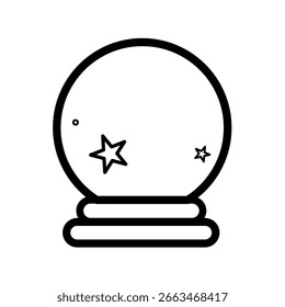 Magic ball with stars - vector icon